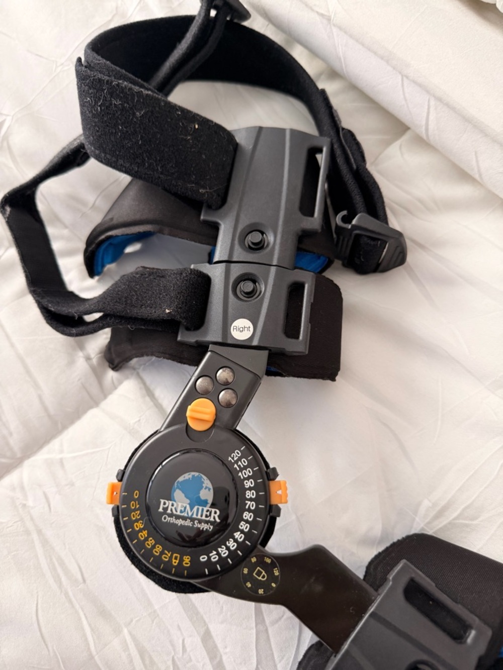 Black Knee Brace Hinge with Angle Adjuster